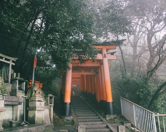 Kyoto Torii Gate Japan Shrine Japanese print black and white digital download