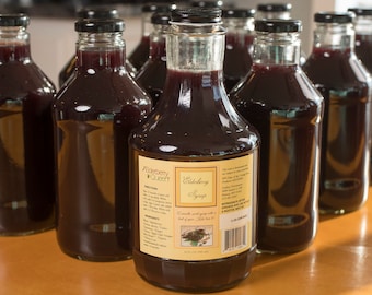 Organic Elderberry Syrup, Cold and Flu, Immunity Booster, Sickness, Aronia Berries, Health, Natural, Bacterial, Viral