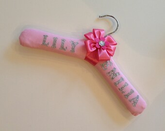 Girls Personalised Padded hanger
