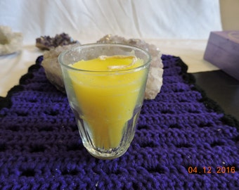 Yellow Rose Litha Candle For Celebrating The Longest Night of The Year, Midsummer Solstice