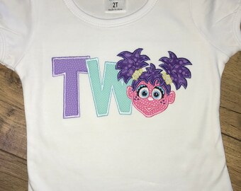 Abby Cadabby Birthday Shirt / Sesame Street Birthday / Abby Cadabby Shirt / One / Two / Abby Party / Sesame Street Shirt / Elmo and Friends