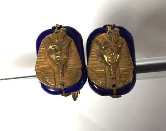 Egyptian Revival earrings Miriam Haskell