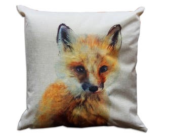 Canvas pillow. Decorative pillow. Printent pillow. cushion. Printed pillow cover. Accent throw pillow. Animal pillow covers. Fox pillow