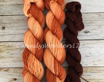 Sock Yarn, Gradient sock yarn, Sock Yarn Set, Toe/Heel Sock Yarn, Hand Dyed Yarn, For Sock Knitting, Yarn Set