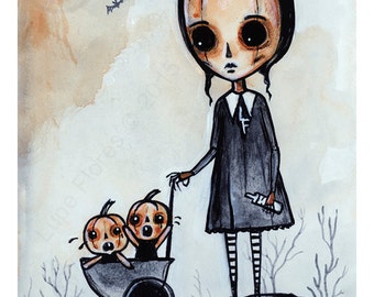 Crying Pumpkins 8x10 ART PRINT by Lupe Flores