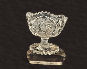 Vintage Crystal Compote Dish, Crystal Serving Dish, Crystal Dish, Table Decor, Crystal Decor, Candy Dish, Fine Crystal, Flower Bowl
