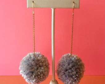 rainy day pom earrings