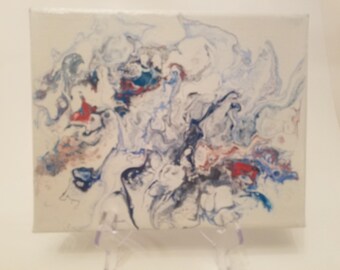 Puddle Jumping - 8 x 10 Acrylic Pour on Quality Stretched canvas