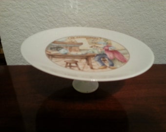 Ceramic Cheese Plate on Pedestal - Le Camembert