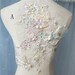 1 pc Gold Pearl Beaded Sequins Lace Applique 3D Flowers Patch Motif Costume Wedding Bodice Bridal Veil Accessories High Quality