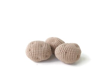 Crochet potato Play Food Play Kitchen food Crochet Veggies Montessori Kids Toy Crochet Vegetables Pretend food Educational Kitchen decor