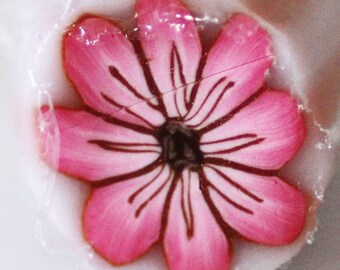 Blush Pink Flower, Polymer Clay Flower Cane, Pink Wildflower Raw Unbaked Millefiori