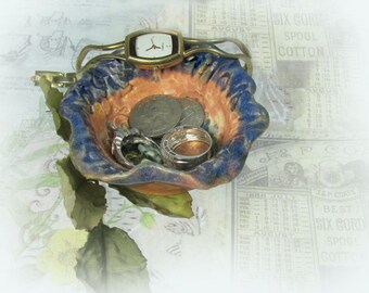 Trinket Dish, Ceramic bowl, Decorative Pottery, Handmade Trinket Dish,decorative ceramic, # 119