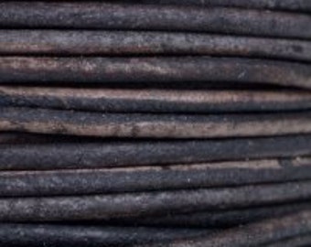 25 Yard Spool - 1.5 mm Natural Grey Leather Cord - #424 - 75 feet - Wholesale