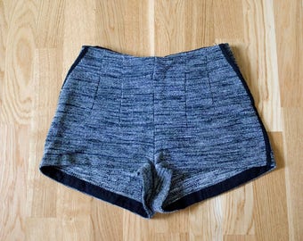 Vintage 90s does 60s short shorts hotpants black/white