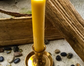 Organic Pure Beeswax 1.5" pillar black candlestick-1.5inch pillar candles-pure organic beeswax pillar candles-pure beeswax candlestick