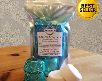 Shower Steamers, 8 pack, 4 Types, Extra Strong, Shower Melts, Shower Tablets, Shower Fizzies, Assorted Available,Ready To Ship,shower bombs