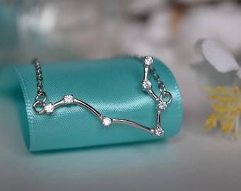 Gemini Constellation Sterling Silver/Stainless Steel Necklace, Constellation Necklace, Silver Necklace, Zodiac Necklace, Zodiac Jewelry