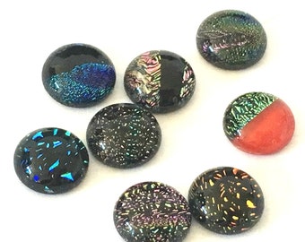 8pc 10mm mix color round shape lampwork glass cabochons-10543