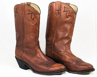 Vintage 1960 Western Men's Leather Boots, Vintage ACME Men's Boots