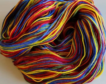 Hand Dyed Superwash Merino/Nylon Fingerling yarn