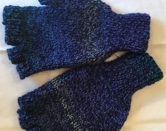 Fingerless Gloves Mittens Hand Knitted
