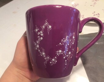 Mug - purple with white dots