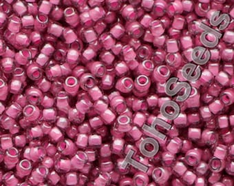10g Toho Seeds Beads 11/0 Inside Color Amethyst Pink Lined TR-11-959 Rocailles size 11 rose pink