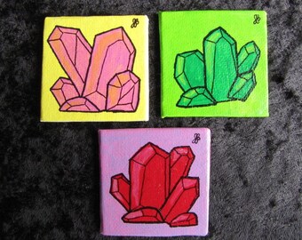 Small Crystal Clusters Paintings