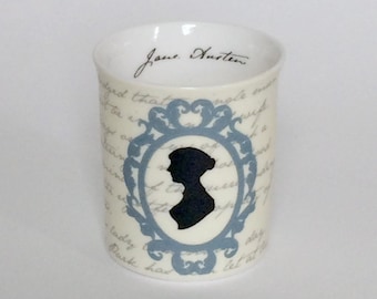 Jane Austen Tea Light Candle Holder - literary Gift, Writer Gift