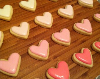 Mini heart cookies/cupcake toppers