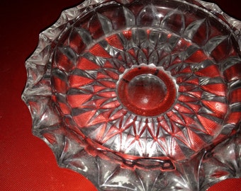 Post World War II to 1950's pressed glass ashtray