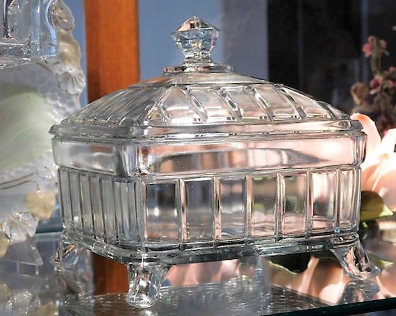 EAPG Victorian 1800s Covered Butter Dish Honey Dish