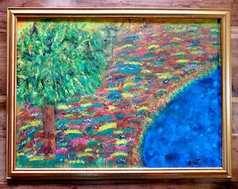 Impressionist Landscape Painting, Signed and Framed, Modern Art, Impressionist Painting, Landscape Painting, Original Art, Framed Art