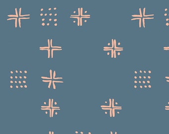 Mudcloth Blue,Tapestry Collection, Sharon Holland, Art Gallery Fabrics, Navy Fabric, Fabric by the yard,