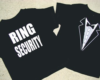 Ring Bearer, Ring Security shirt Tuxedo - RING SECURITY Tshirt-Child size Tux shirt-Free US Shipping - 2018 I do, Rehearsal dinner tux