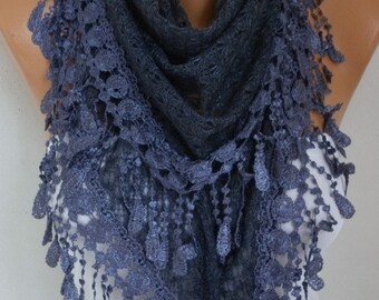 Knitted Scarf Shawl Cowl Lace Oversized Wrap Bridesmaid Gift Bridal Accessories Gift Ideas For Her Women Fashion Accessories Scarves