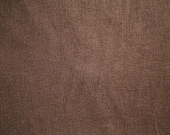 Dark Brown Linen Fabric 60" Wide Per Yard