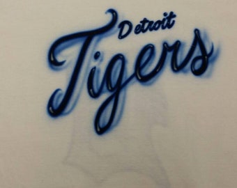 Custom airbrush Detroit Tiger