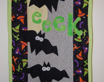 Halloween Bats Quilted Wall Hanging