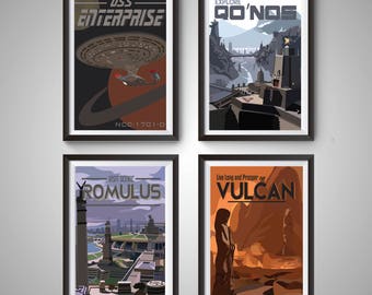 Set of 4 Star Trek Posters | Instant Download | Set 1