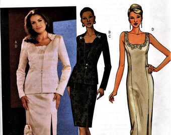 Butterick 3643 Misses/Petites Jacket and Dress for Special Occasions Size 8-12, or Size 14-18, or Size 20-24 UNCUT