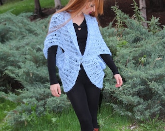 SALE BOHO Knit Soft Cardigan Jacket Coat swing jacket hand knit sweater shrug jacket New Boho Style