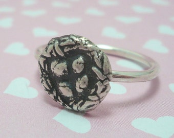 Fine Silver Birds Nest Ring sz 7.5
