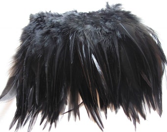Strung Rooster Saddle Hackle - Black