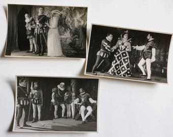 3 old photos -actors - theater .