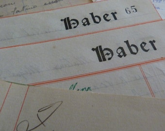 15 Vintage used and blank LEDGER paper collection from past