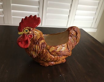 Large Vintage chicken planter