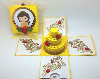 Princess Bell Inspired Card - Exploding Box Card