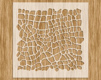 Alligator Skin Stencil MINI SERIES - Sku AP0110M (5.5" x 5.5")